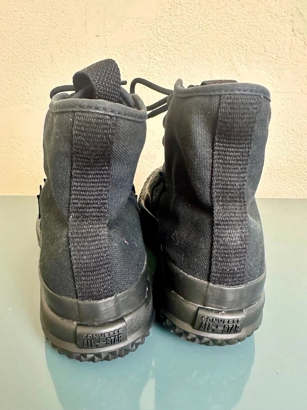 Converse All Star Mountain Club Black High Top Boots M 8 W 9.5 Fleece Lined